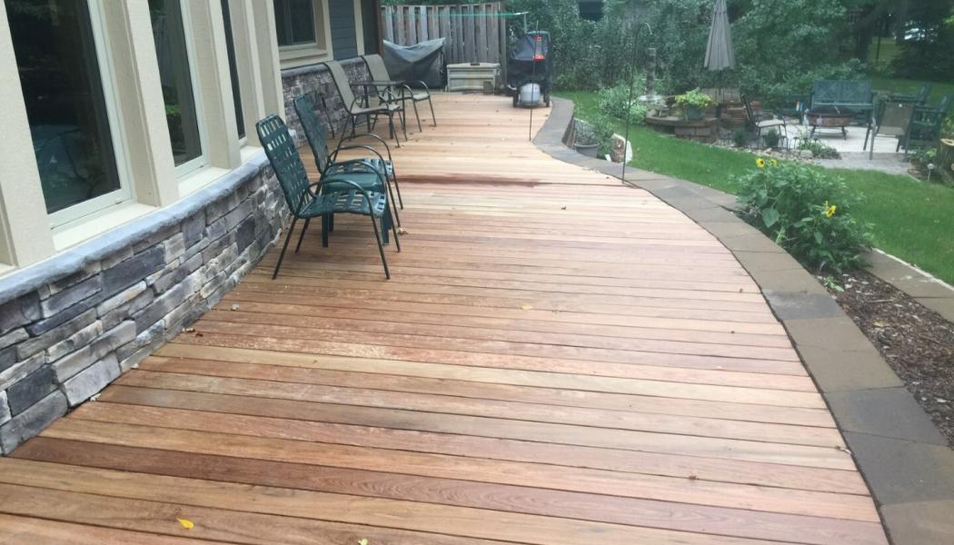 Ipe wood decking.