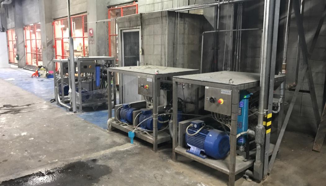Multiple ProJet pump stations for Forming Fabric, Press Felt and Dryer Fabric Cleaner. Photo: ProJet