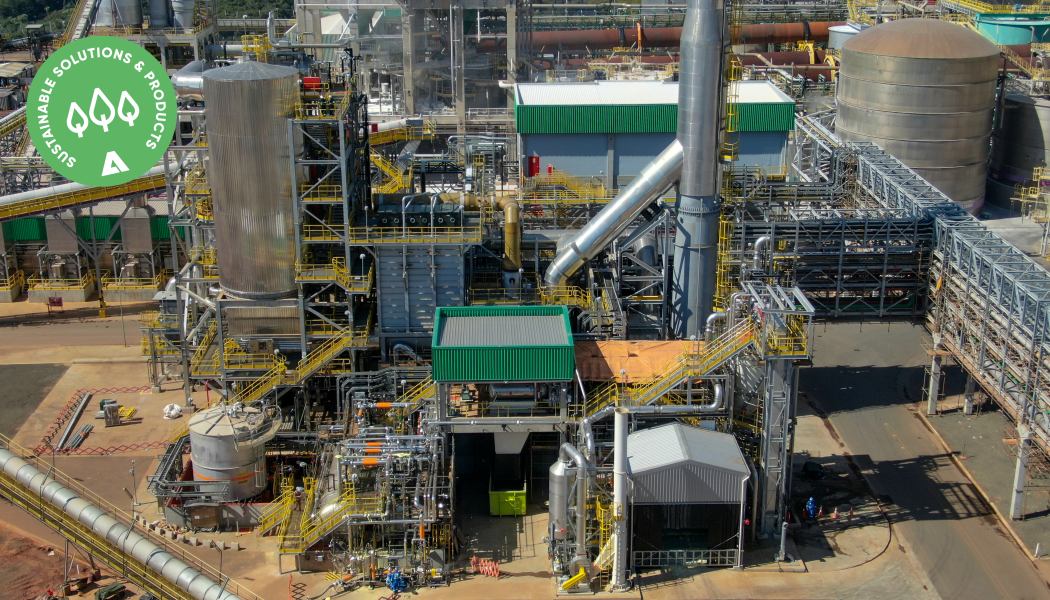 The sulfuric acid plant at Klabin’s Ortigueira facility is the first worldwide to produce commercial-grade, concentrated sulfuric acid at a pulp mill. Photo: Klabin