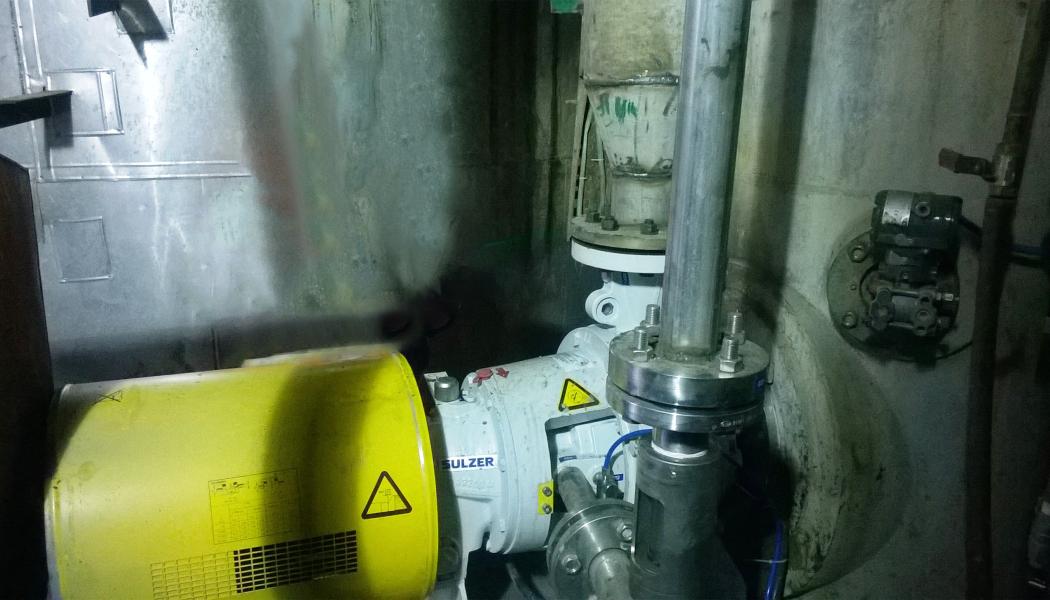 Sulzer’s MCE pump at the site. Photo: Sulzer