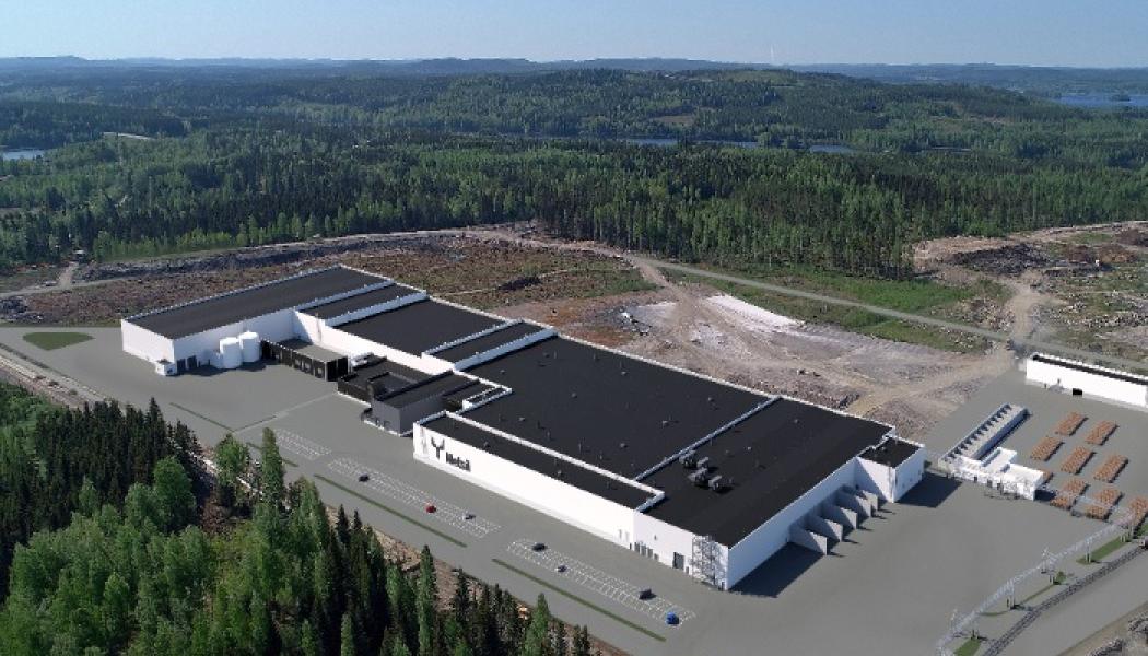 Construction of the Kerto LVL mill in Äänekoski has progressed according to plan. Photo: Metsä Group