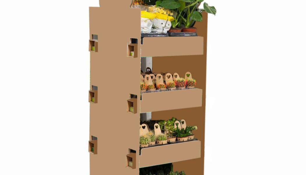 Koala Display: A pioneering corrugated packaging solution for potted flowers, the Koala Display is 100% recyclable and provides a visually appealing, practical alternative to traditional wooden stands.  Photo: Mondi
