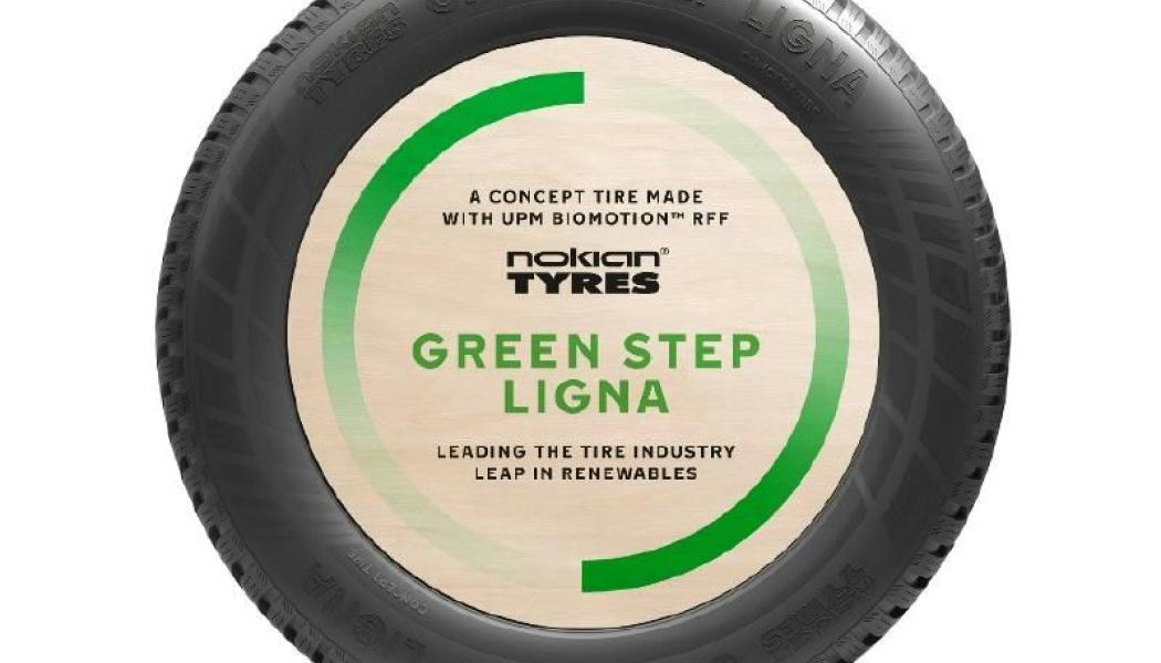 Picture of the concept tire with UPM BioMotionTM RFF. Photo: Nokian Tyres