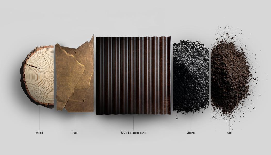 By press-forming 100% biogenic and fossil carbon free components the company offers material substitution for client’s new or existing products enabling them to transition towards a circular bio economy. Photo: PaperShell