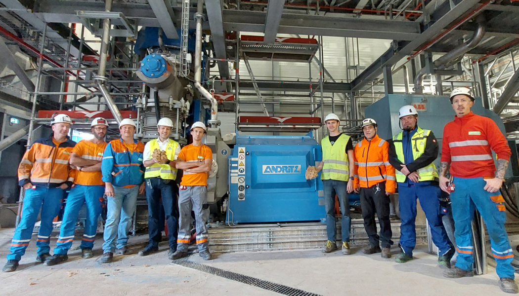 Successful production of first fibers at the insulation board production facility in Golbey, France. Photo: Andritz

 