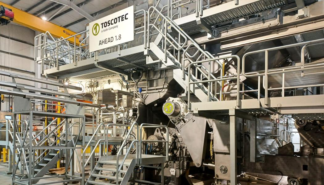 Toscotec’s AHEAD 1.8 tissue machine at C.Y.P. Del R. S.A.’s mill in Risaralda, Colombia. Photo: Toscotec