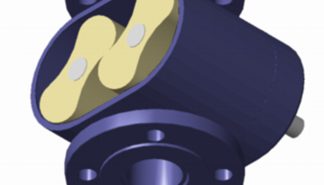 Schematic view of an open rotary lobe (roots type) compressor) Author : R. Castelnuovo/Wikimedia Commons 