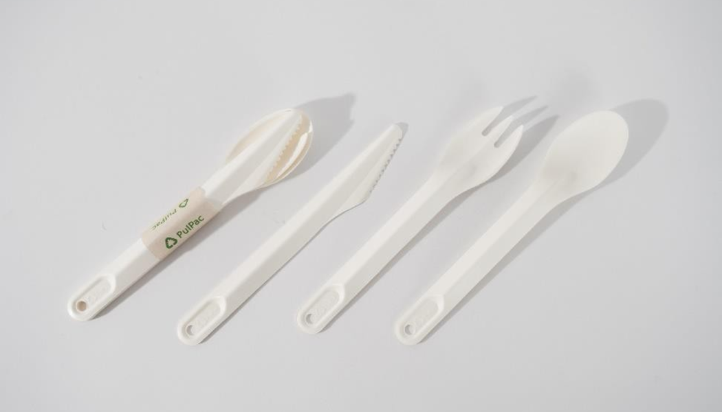 MatrixPack will be the first producer to introduce Dry Molded Fiber Cutlery to the market, with a fully industrialized cutlery set expected to be available by early 2025. Photo: PulPac