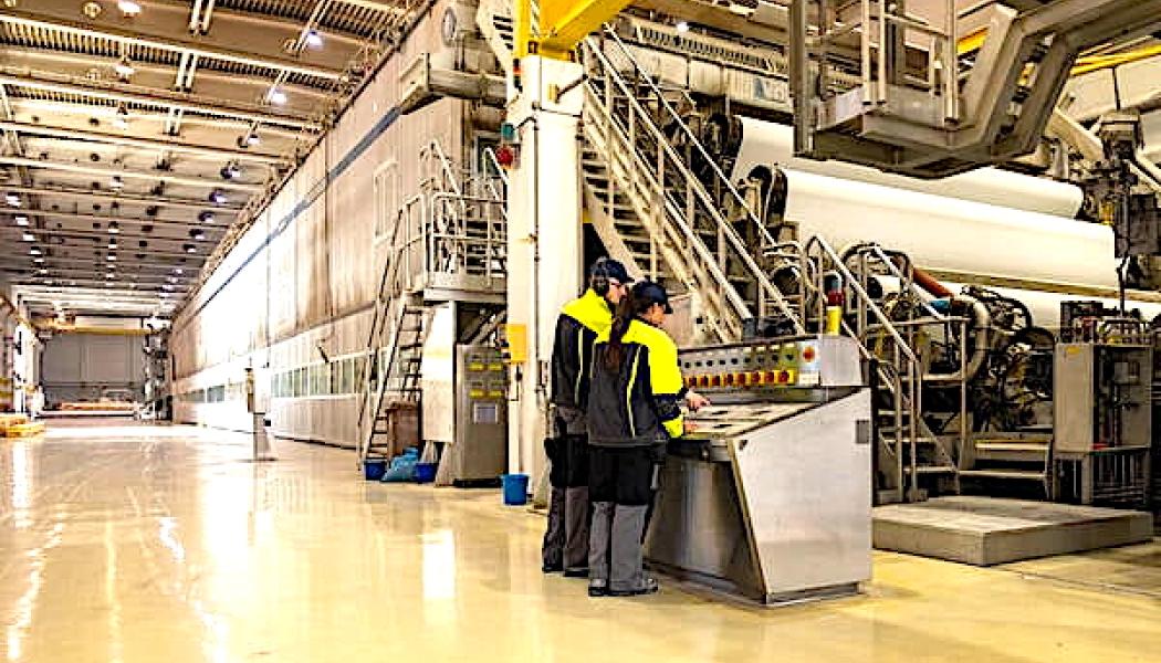 UPM’s paper machine at the Ettringen mill in Germany. Photo: UPM.