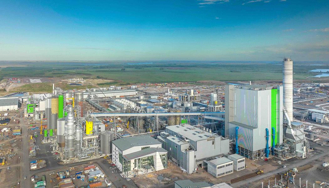 Paso de los Toros pulp mill in Uruguay. The facility, inaugurated in 2023, has an annual production capacity of 2.1 million tonnes of eucalyptus pulp and is one of the largest investments in the country's history. The mill produces pulp for export to the global paper and packaging industries. Photo: UPM