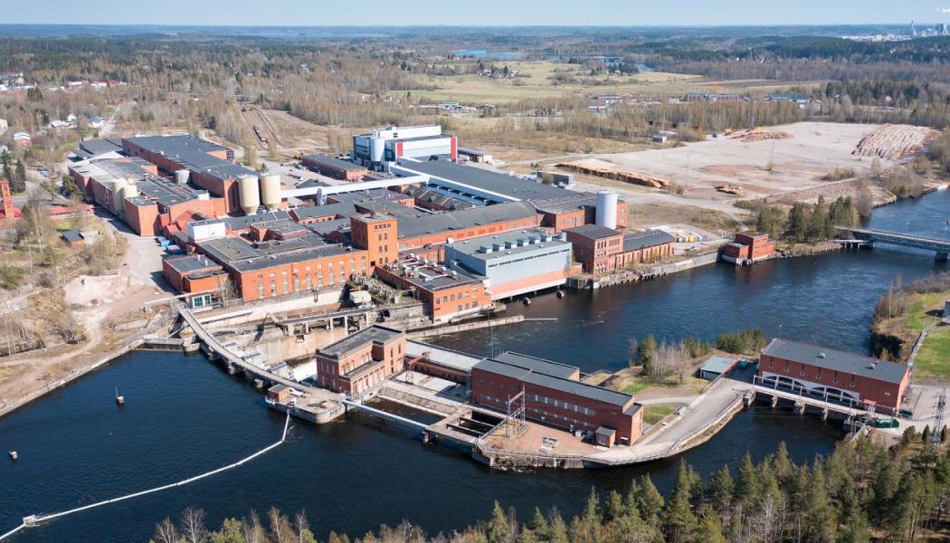 The former Voikkaa paper mill industrial site in Kouvola, Finland. Photo: UPM
