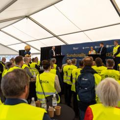 With the new Logistics park, more freight handling can also move from the centre of Sundsvall to the Logistics park of Tundal port.. Photo: Håkan Sjödin/SCA