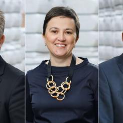 From left to right: Mark von der Becke, Dr. Marina Crnoja-Cosic, Matthew North. Photo: Kelheim Fibres