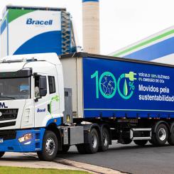 It is estimated that the company will avoid the emission of 132,000 kg of CO2eq per year from a single truck. Photo: Acervo Bracell