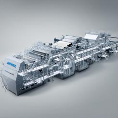 Rendering of an ANDRITZ PrimeLineTAD tissue machine. Photo: Andritz