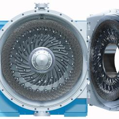 Well-proven ANDRITZ refiner designed to achieve highest fiber quality at reduced electrical energy consumption. Photo: Andritz