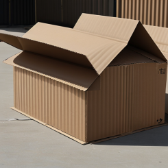 Corrugated box.