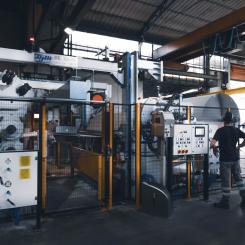 This initial phase, a key component of the overall revamp plan, involved the construction and installation of a new calender, pope reel, and the SilentDrive system in the after-dryer section.  Photo: De Iuliis