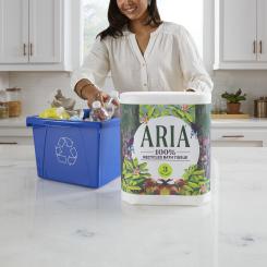 Georgia-Pacific is relaunching its ARIA® brand of bath tissue as a three-ply premium product made from 100% recycled fiber and wrapped in recyclable paper packaging. Photo: Georgia Pacific
