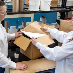 Henkel’s project with VTT aims to develop a lightweight, formable, and recyclable foam material based on wood fibres. Photo: Henkel.