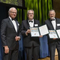 Professor Ilkka Kilpeläinen and Professor Herbert Sixta receives the 2022 Marcus Wallenberg Prize. Photo: MWP
