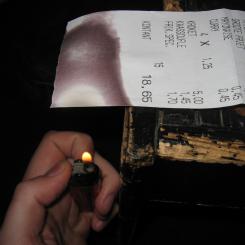 Thermal papers have special inks on them which turn black when heated. Photo: IIVQ-Tijmen Stam/WIkimedia Commons