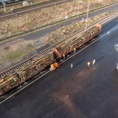 The first deliveries of wood have now been made to the Leuna biorefinery by rail, in partnership with DB Cargo. Picture: UPM