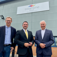Pictured above: Richard Towers – Managing Director Swanline; Keith Ockenden - CEO Zeus Group; Nick Kirby – Group CEO Swanline. Photo : Zeus