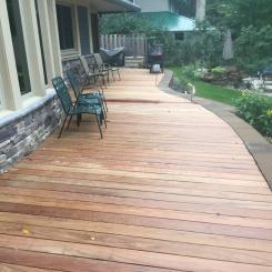 Ipe wood decking.