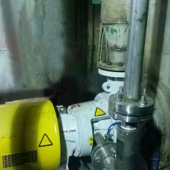 Sulzer’s MCE pump at the site. Photo: Sulzer