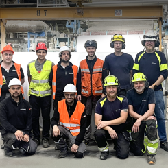 Rexcell Tissue & Airlaid and Toscotec’s teams at Skåpafors tissue mill in Sweden. Photo: Toscotec