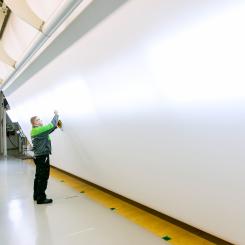 Press felt inspection. Photo: Valmet