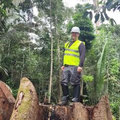 Janne Näräkkä, during a visit to Brazil, where he attended an FSC board meeting in São Paulo and later travelled through rainforest areas in the western part of the country. Photo: Metsä Group.