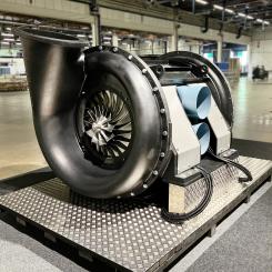 The new turbo blower model will be showcased at two industry events this spring. Photo: Runtech Systems