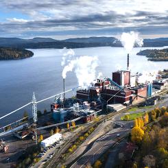The MondiDynäs paper and pulp mill, is nestled along the banks of the Ångermanälven River north of Kramfors, Sweden. Photo: MondiNynäs