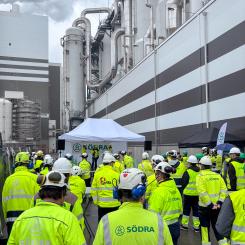 The plant is being constructed with support from the Swedish Energy Agency’s Industrial Leap (Sw. Industriklivet), a government programme that supports technology investments aimed at reducing the climate impact of industry.  Photo: Södra