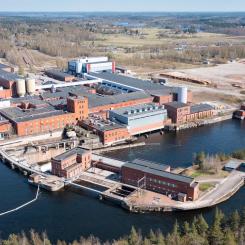 The former Voikkaa paper mill industrial site in Kouvola, Finland. Photo: UPM