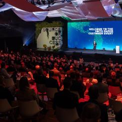 Around 300 international customers and 50 high-level speakers gathered in Heidenheim at the global Voith Paper Customer Event 2024 for a unique three-day experience and inspiring papermaking insights. Photo: Stefan Boesl/Voith Group