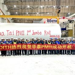 With an annual production capacity of 1.5 million tons of newsprint, Shandong Huatai Paper is one of the world's leading manufacturers of newsprint. Photo: Voith