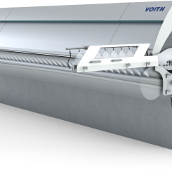 The headbox makes a decisive contribution to sheet formation, one of the most important quality parameters for most papers. Photo: Voith